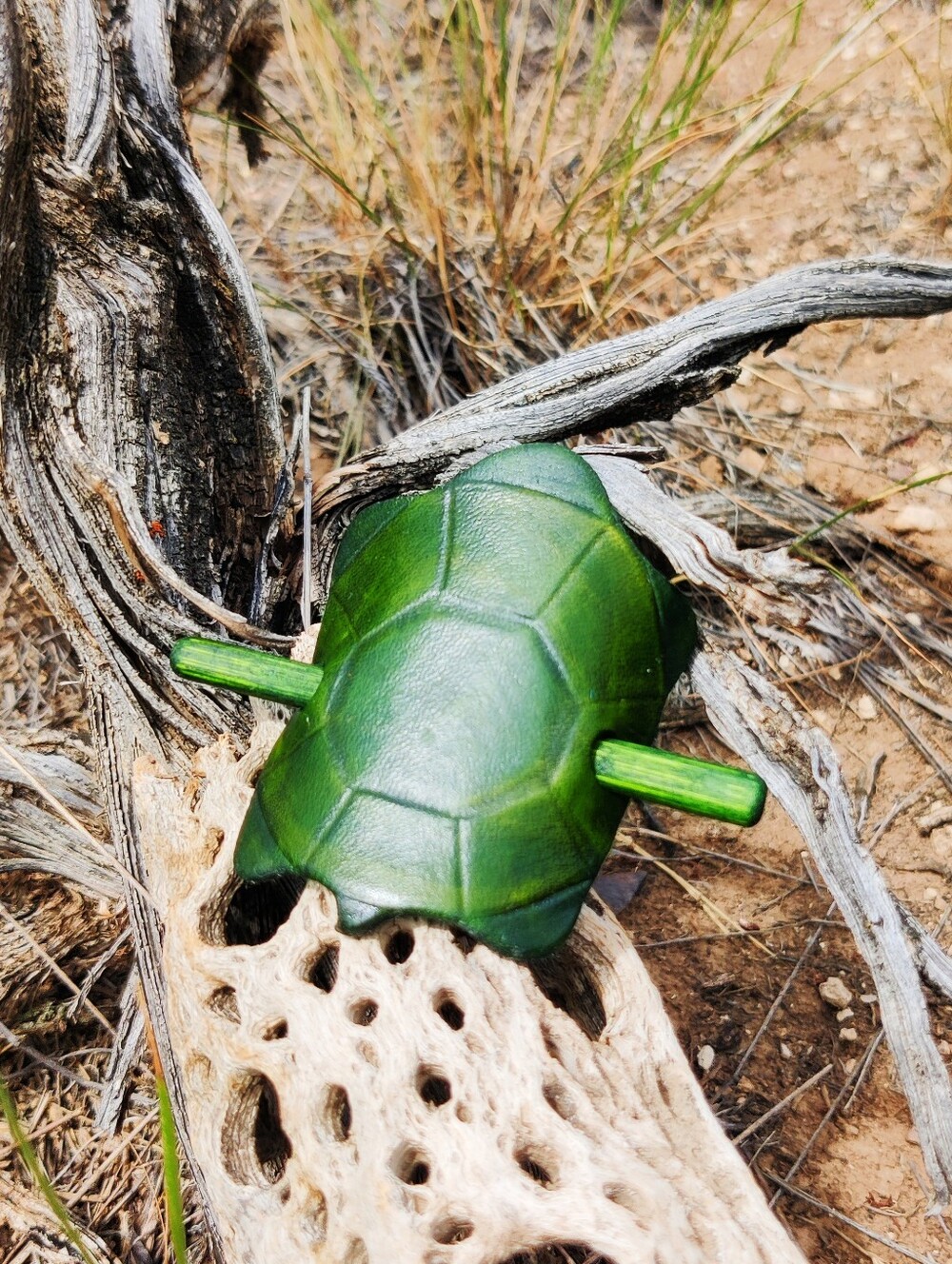 Turtle Hair Slides Leather